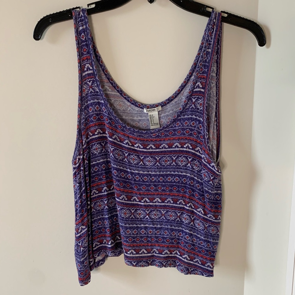 blue crop top